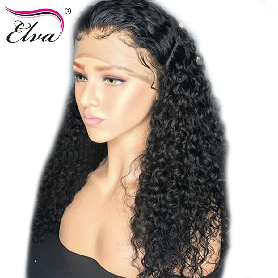 Elva Hair 180% плотность 360 парик на сетке спереди бразильские волосы без повреждений