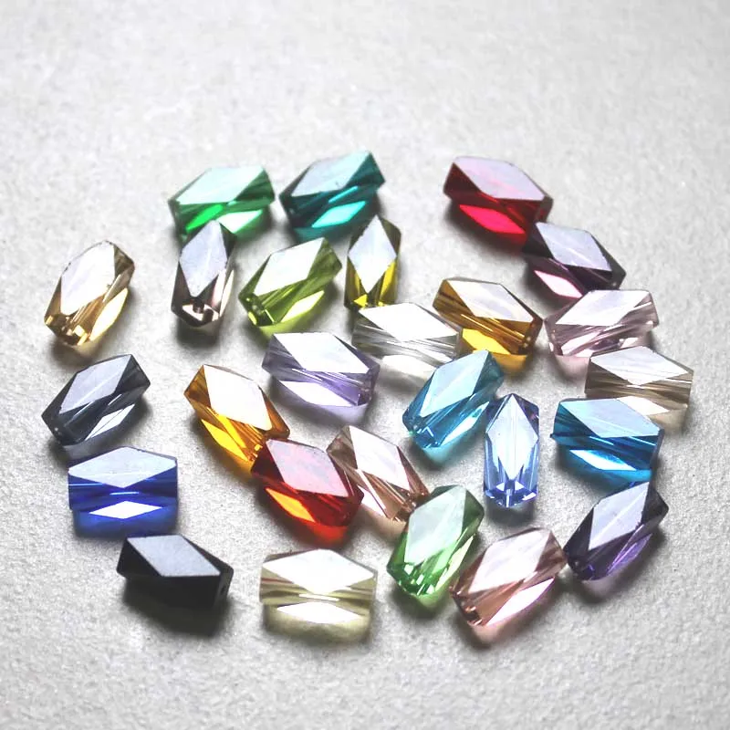 

Смешанные цвета прямоугольные Кристальные причудливые каменные бусы 12x6 мм Кристальные Распорки свободные разноцветный из бисера ювелирны...