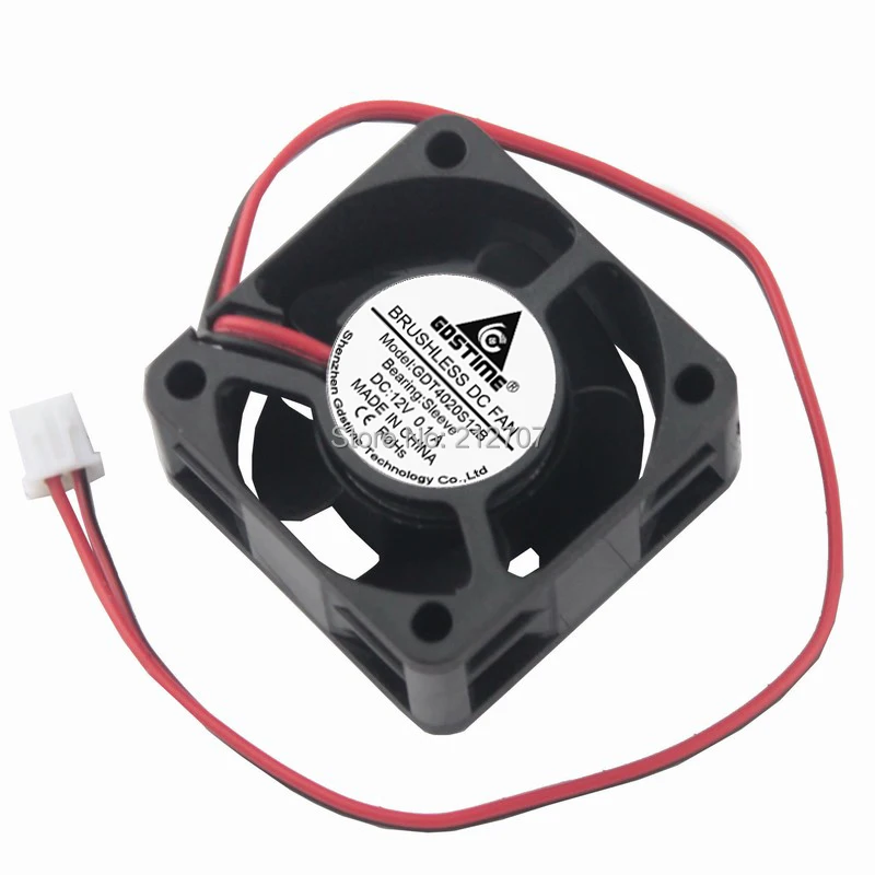 

5PCS Gdstime DC 12V 2Pin 4cm 4020 40x40x20mm 40mm Processor Cooling Fan