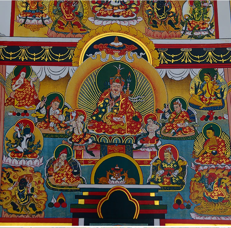 Буддийские принадлежности-120 см большой дом Тибетский гуру Rinpoche падмасамбхава Будда Nirvana Thang-ga живопись танка