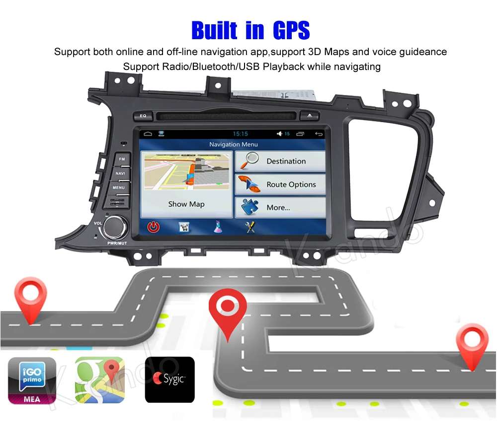 Автомобильный навигатор Krando 8 дюймов Android 9 0 для Kia K5 Optima 2011 2013 аудио радио gps dvd