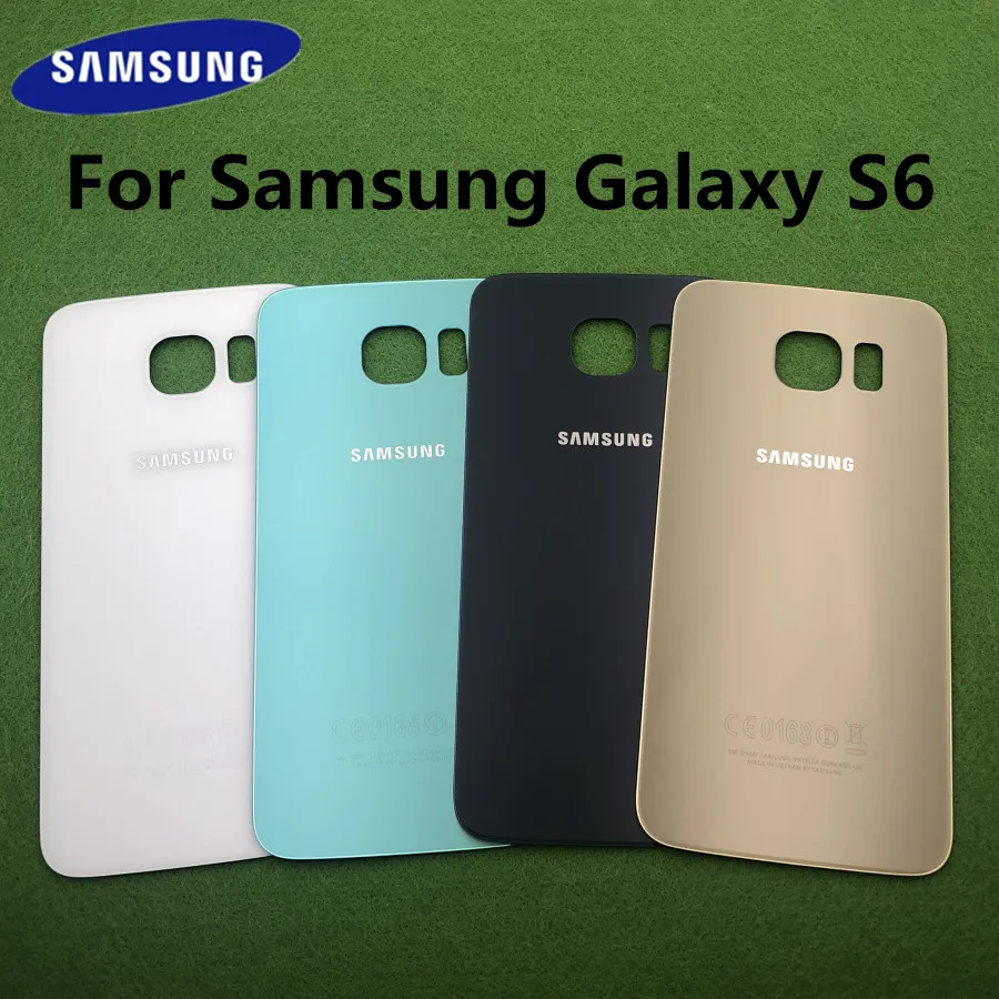 Оригинальная задняя крышка батарейного отсека стеклянная для Samsung Galaxy S6 G920 G920F +