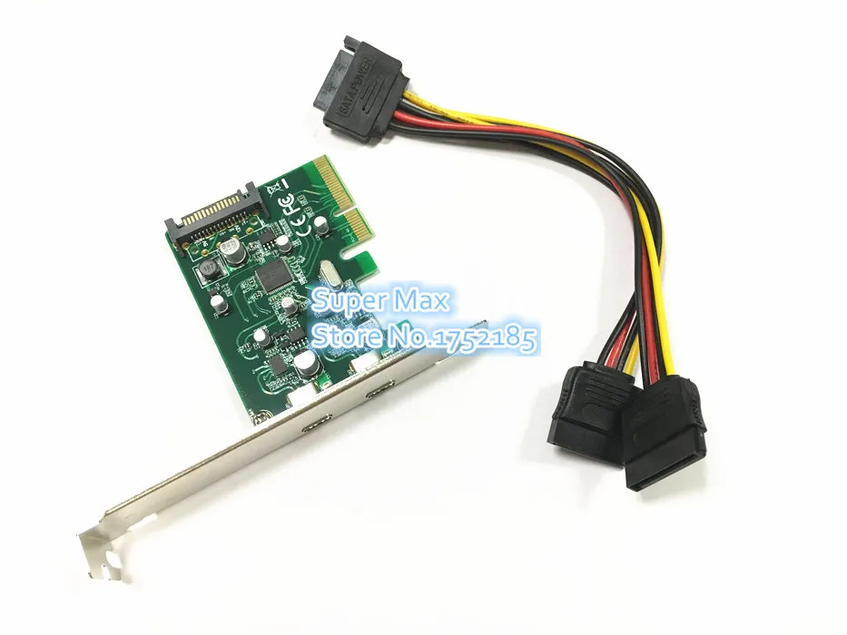 2 порта USB-C USB 3 1 Type-C PCI express Card pci-e 4x to usb3.1 Type C adapter Super Speed для MAC PRO OSX 10 9 | Компьютеры и