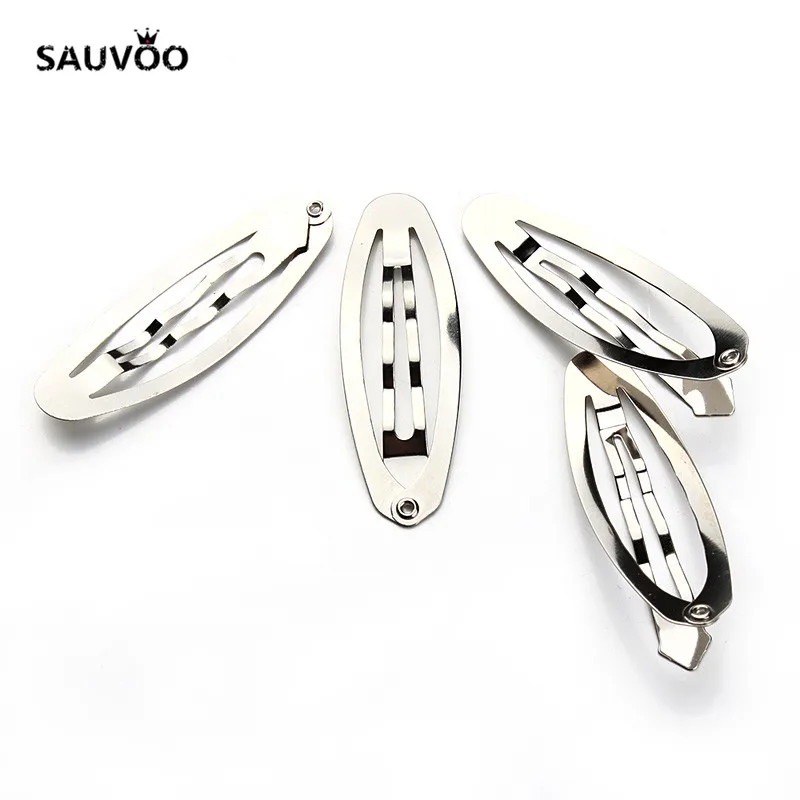 Sauvoo 20 шт./лот овальные BB заколки для волос Серебряный цвет DIY ювелирных изделий