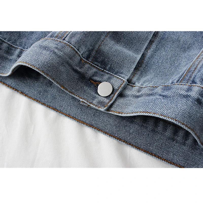 Harajuku Batwing sleeve Denim Jacket Women Big size Loose Korean Bomber Jeans Basic Coat Outerwear Ladies Jean | Женская одежда