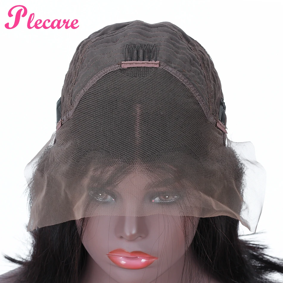 Plecare перуанский прямой Боб Синтетический Frontal шнурка волос 100% человеческие