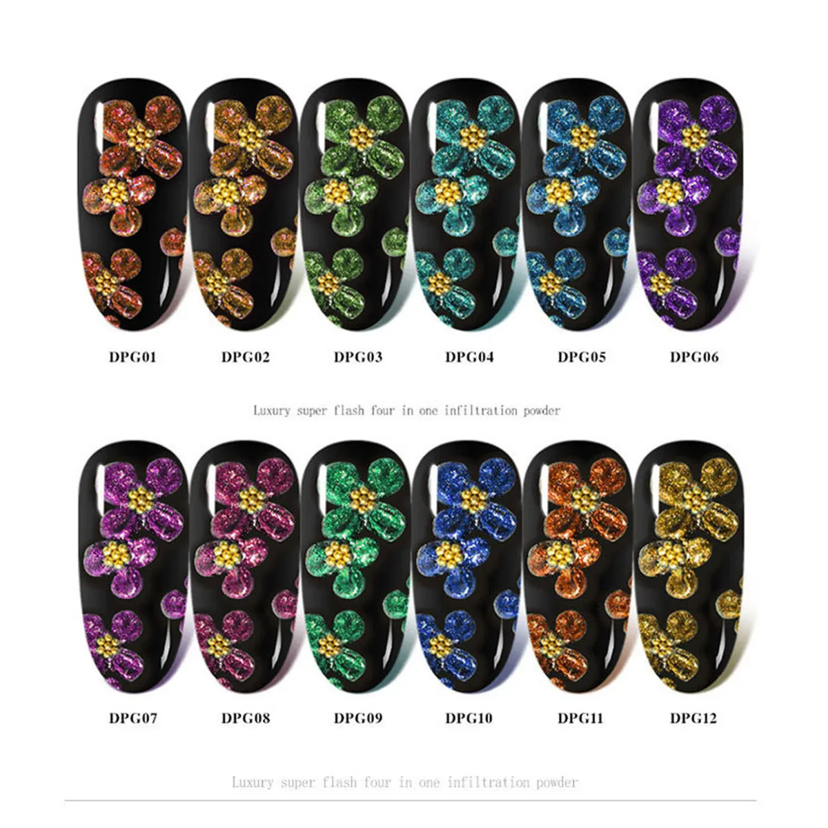 Блестящая хамелеоновая пудра для ногтей волшебная без лампы сушки натуральных