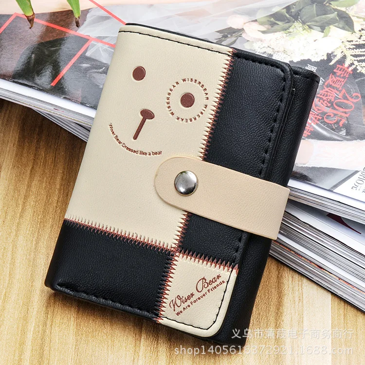 2019 женские кошельки с медведем для монет короткие сумки денег кошелек держатель