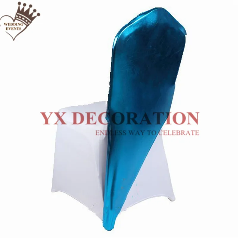 1 шт. бронзовая металлическая крышка стула капот для белого спандекса украшение