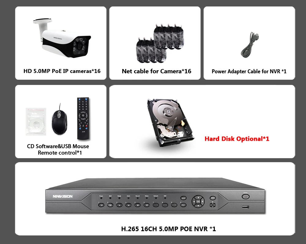 H.265 8CH 4 K 16CH 5MP система видеонаблюдения POE NVR комплект 16 наружная Водонепроницаемая 5.0MP ip-камера безопасности P2P комплект системы видеонаблюдения