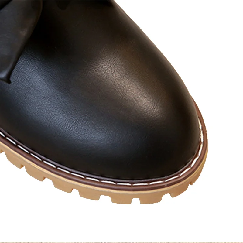 BeautyFeet с бантиком Туфли на плоской подошве круглый носок шнуровке туфли оксфорды