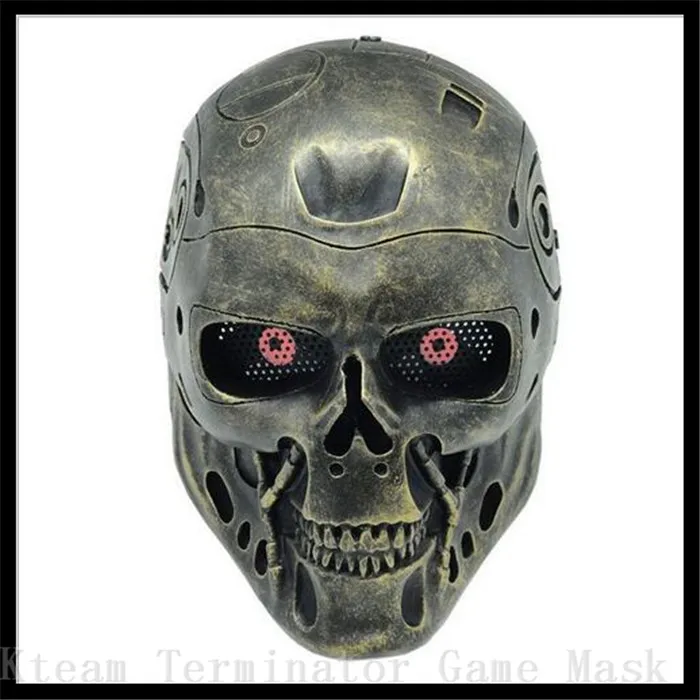 Halloween Party Cosplay Skull Mask The Horror Movie Terminator Theme Full Face Fiberglass Resin Masks Gold Silver Free Shipping | Дом и сад
