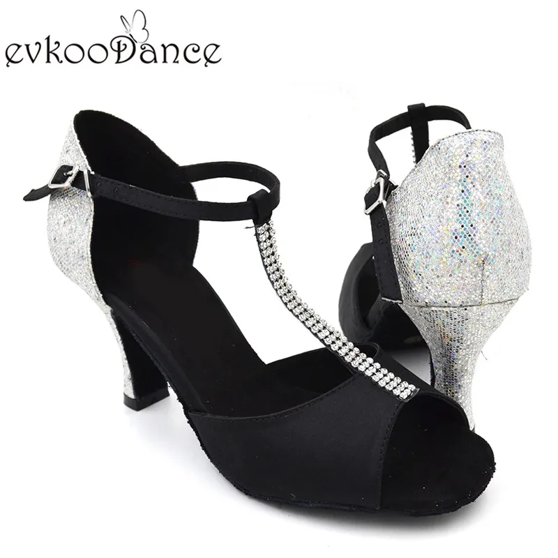 Женские атласные туфли с блестками размеры США 4 12 8 см|shoe latin|dance shoesdance shoes latin |