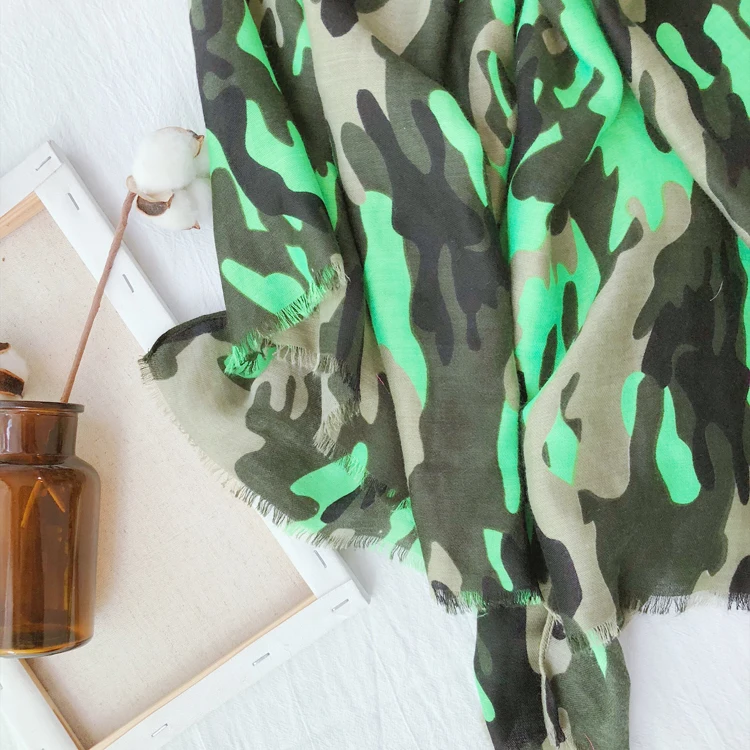 2019 Fashion Cotton Camo Print Fringe Scarves Shawls Long Camouflage Wrap Scarf Hijab Muffler 2 Color Free Shipping |
