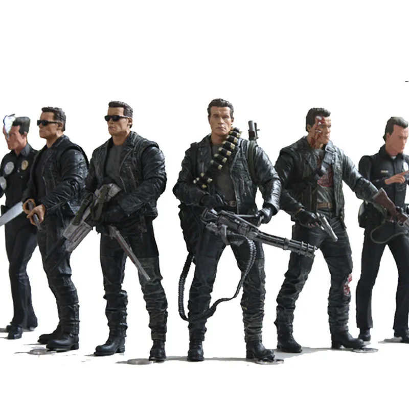 NECA Терминатор 2 фигурку T-800 / T-1000 ПВХ фигуркы игрушки модель игрушка 7 видов 18 см |
