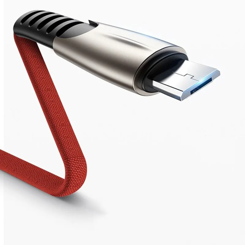 Красный Micro USB кабель для Xiaomi Redmi 5 5a 4x примечание 6 про телефон быстро Зарядное устройство данных Шнур для Huawei Y7 Y6 Y5 P8 Lite Honor 6X 7C 8X - Цвет: Красный