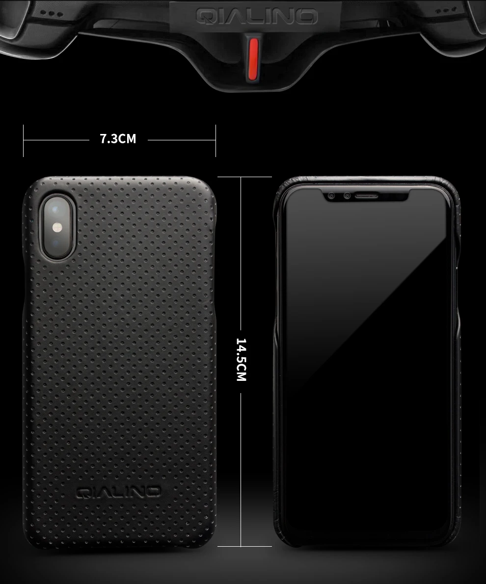 QIALINO сумка из натуральной кожи Роскошный чехол для iPhone X модная Антидетонационная задняя крышка для iPhone X для 5,8 дюймов