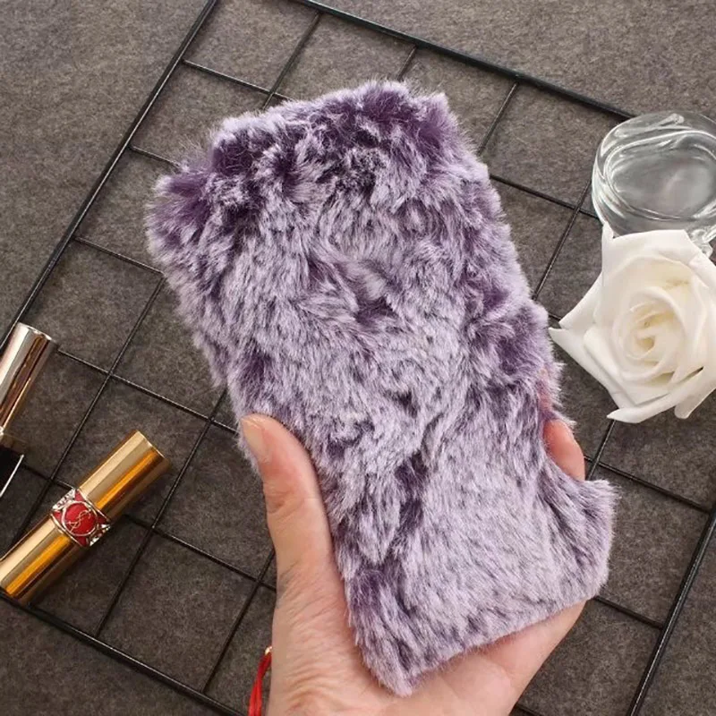 Роскошный пушистый чехол для Samsung Galaxy S9 Plus/S9 милый плюшевый из ТПУ с искусственным