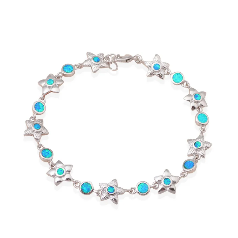 Оптовая и розничная продажа высокое качество голубой огненный опал серебряные