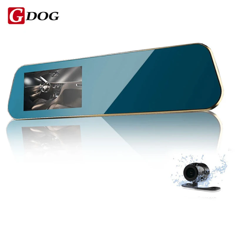 Автомобильный dvr Full HD 1080p зеркальный цифровой видеомагнитофон Авто s двойная