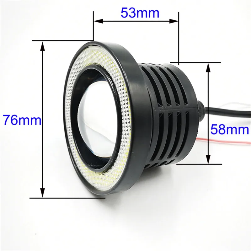 3.0inch (76mm) 2 шт. 12 В Универсальный COB светодиодный DRL дальнего света белый синий розовый желтый зеленый красный ангельские глазки Противотуманные фары 2," 3,0" 3," 64 мм 76 мм 89 мм - Цвет: 3.0inch (76mm)
