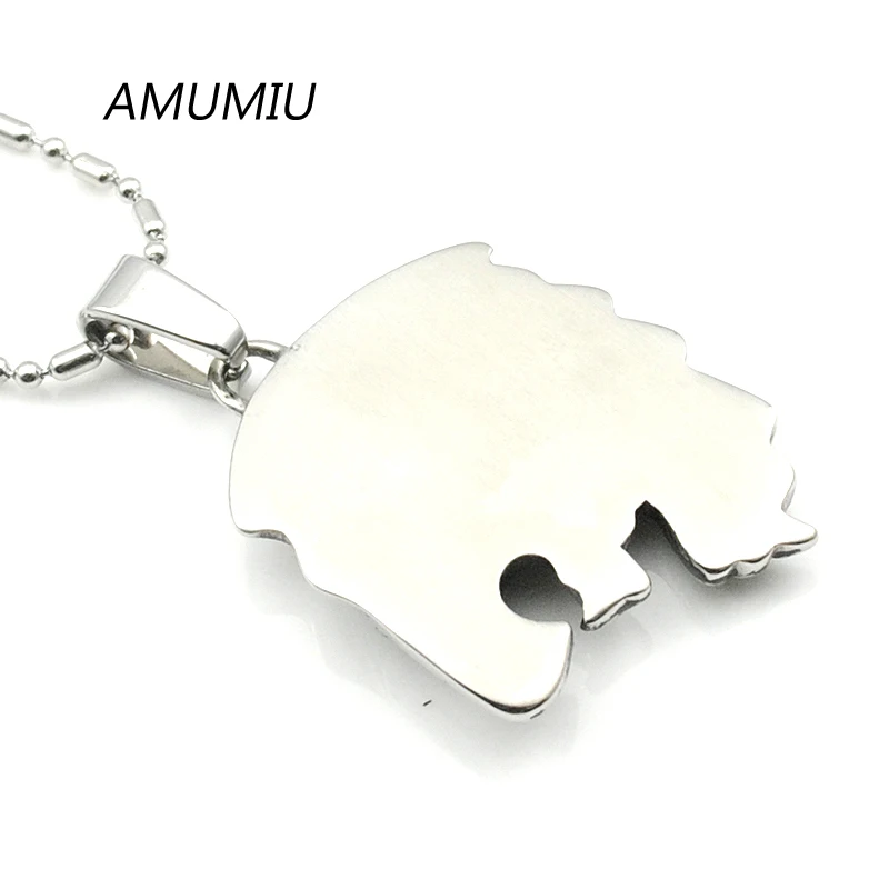 Мужская цепочка с подвеской AMUMIU кулон в виде головы льва украшение из