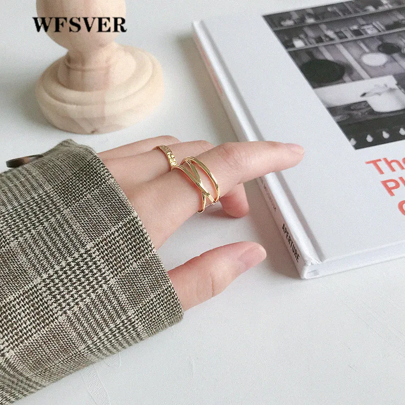 WFSVER кольцо из стерлингового серебра 925 для женщин в Корейском стиле