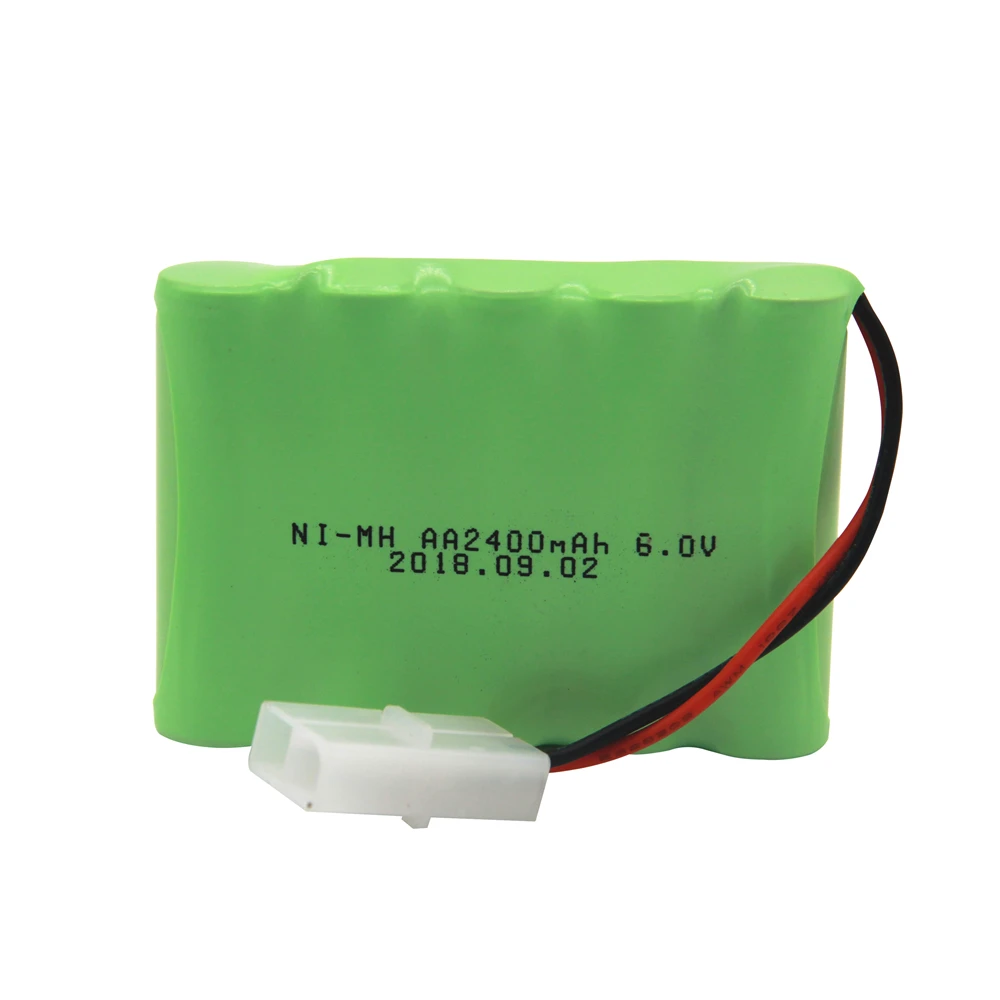 

6v 2400mah AA NI-MH Battery with charger High capacity electric toy battery Remote car ship robot rechargeable 6 v Tamiya