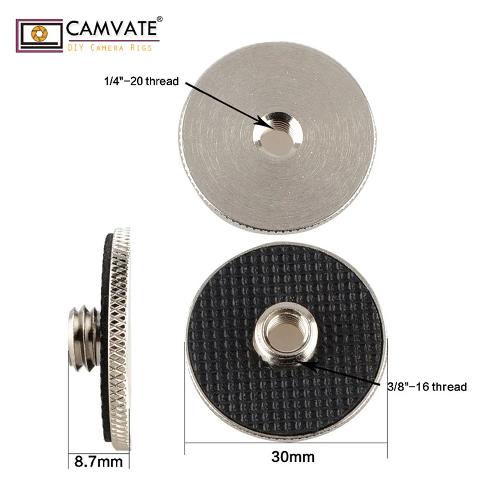 CAMVATE 5 штук Стандартный с винтовой резьбой переходник 1/4 &quot 20 Женский до 3/8&quot 16