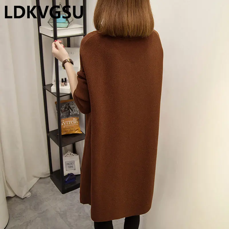

Thick Autumn Winter Long Sweater Women 2018 Half Turtleneck Long Sleeve Sweaters And Pullovers Casual Plus Size Femme Top Is1292