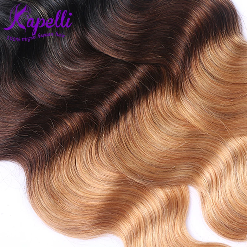 8A Malaysian virgin hair wigs for black women ombre body wave weave bundles 1B/4/27 Body Wave Ombre 3Pcs/Lot |