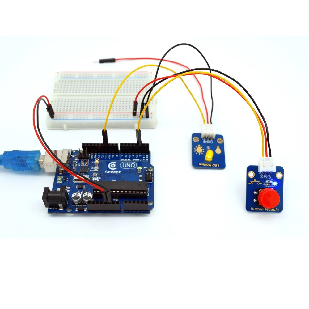 Adeept новинка 4 шт. цифровой кнопочный модуль клавиатуры для Arduino Raspberry Pi ARM AVR DSP PIC