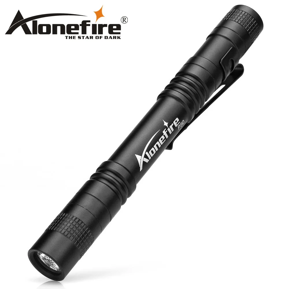ALONEFIRE P50 CREE XPE светодиодный 1 режим, военный промышленный стандарт, водонепроницаемая портативная ручка, мини тактический фонарь, фонарь AAA battey