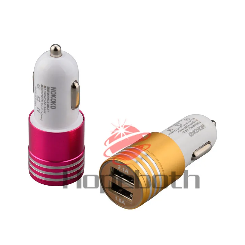

Автомобильное зарядное устройство с двумя usb-портами, 2,1 А + 1 А