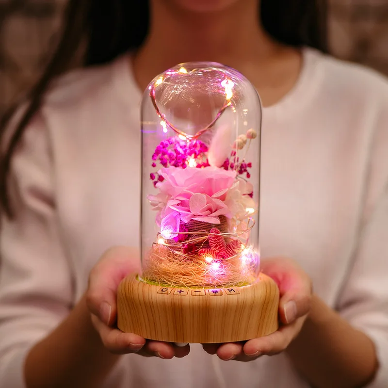 CHICLITS USB декоративная лампа, креативная, желающая, стример, бутылка, музыка, Bluetooth, аудио, вечная Цветочная атмосфера, Лунная лампа