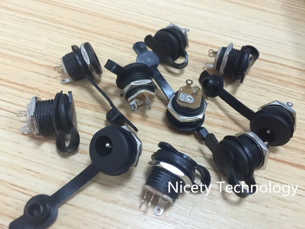 DC5.5x2.1mm 5.5x2.5 мм разъем питания гнездо панель монтажный для аккумулятора может