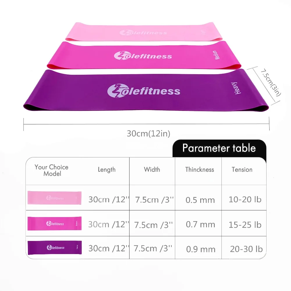 30x7.5cm резинки для фитнеса комплект жгут тренировок Hip Resistance Bands Set резинка спорта