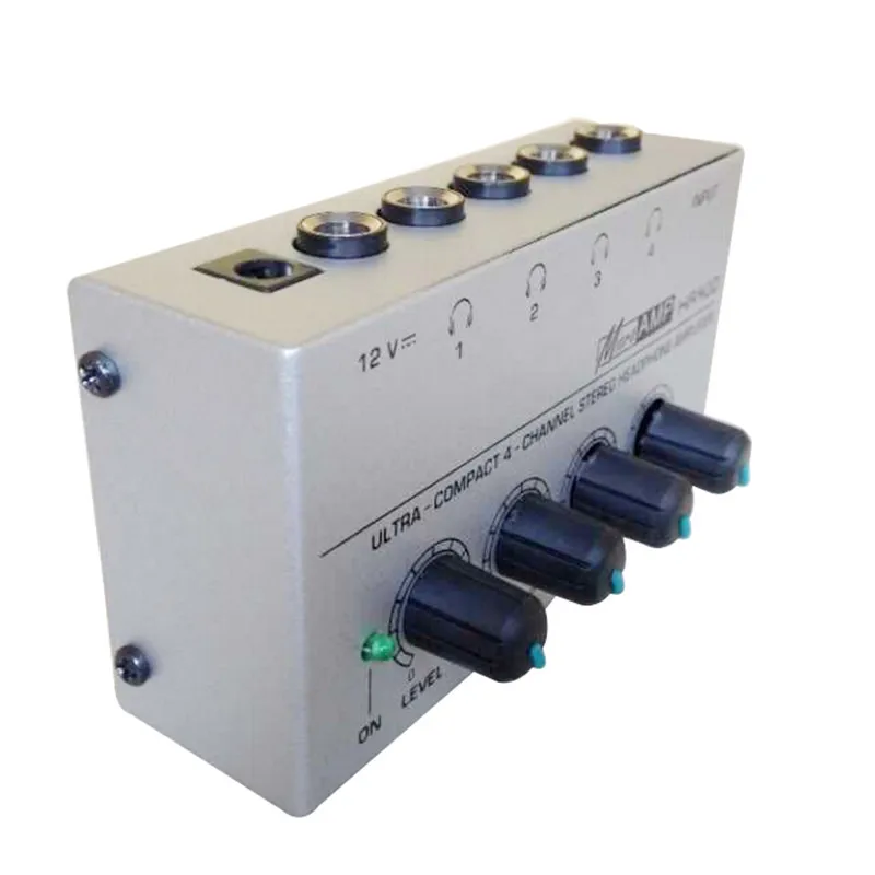 portable amplifier mini mixer audio line 1 input 4 output Audio stereo Amplifier Apply to all headphones 12V DJ Mixer | Электроника