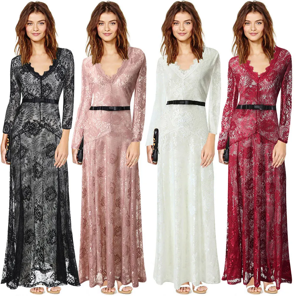 Vestidos De Festa женское летнее платье кружевное длинное Вечерние платья Vestido Longo Robe