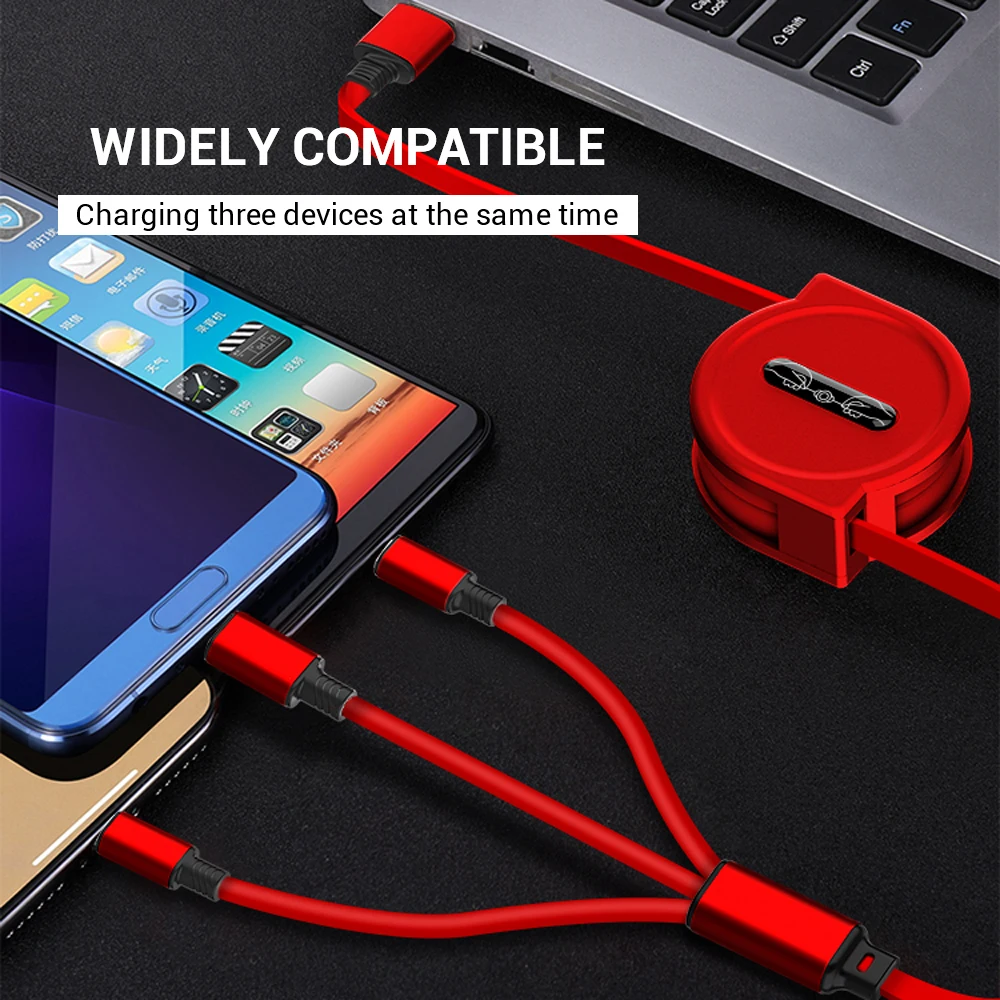 Highever 3 в 1 Выдвижной светодиодный модуль панели управления USB TYPE C 8Pin для Xiaomi samsung