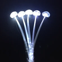 Led Party Wedding Decoration White LED Hair Clip Light-Emitting Fiber Optic Wire Hairpin Luminous Silk Braids Styling 100pcs