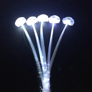 Imported Led Party Wedding Decoration White LED Hair Clip Light-Emitting Fiber Optic Wire Hairpin Luminous Si