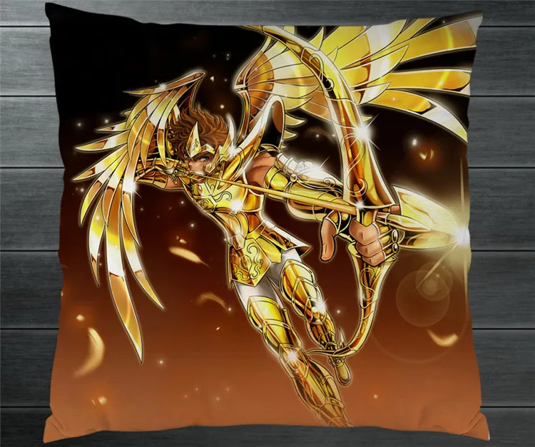 Чехол Saint Seiya с изображением золотого знака зодиака Стрелец aiолос Fanart 40*40 см