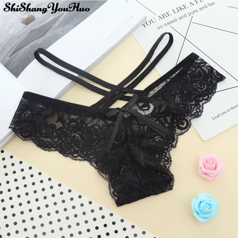 Женские стринги G Strings сексуальные открытые прозрачные кружевные