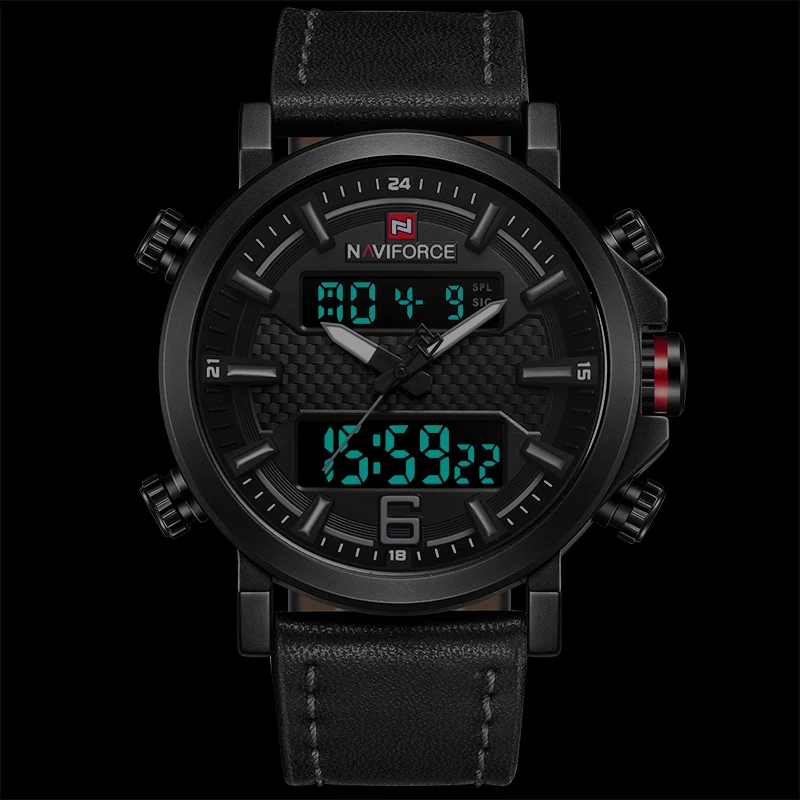 Часы наручные NAVIFORCE Мужские кварцевые роскошные Брендовые спортивные