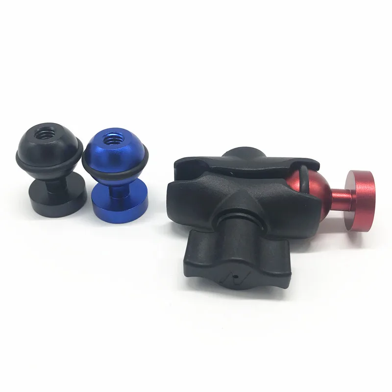 1 inch diving light ball Head with 1/4 to 3/8 female digital camera stud hole for gopro camcoders dslr underwater photography |