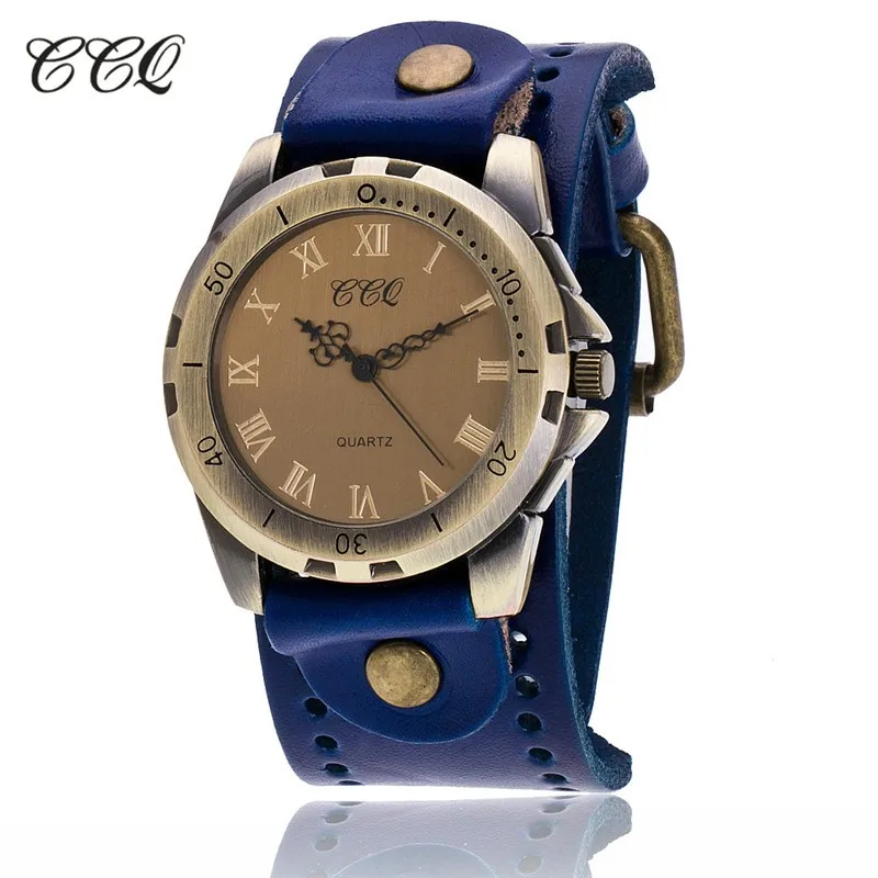 CCQ Марка Винтаж Reloj Hombre Телячья Кожа Мужчины Наручные Часы Случайный Роскошный Роман Количество Аналоговых Кварцевые Часы Relogio Masculino C20