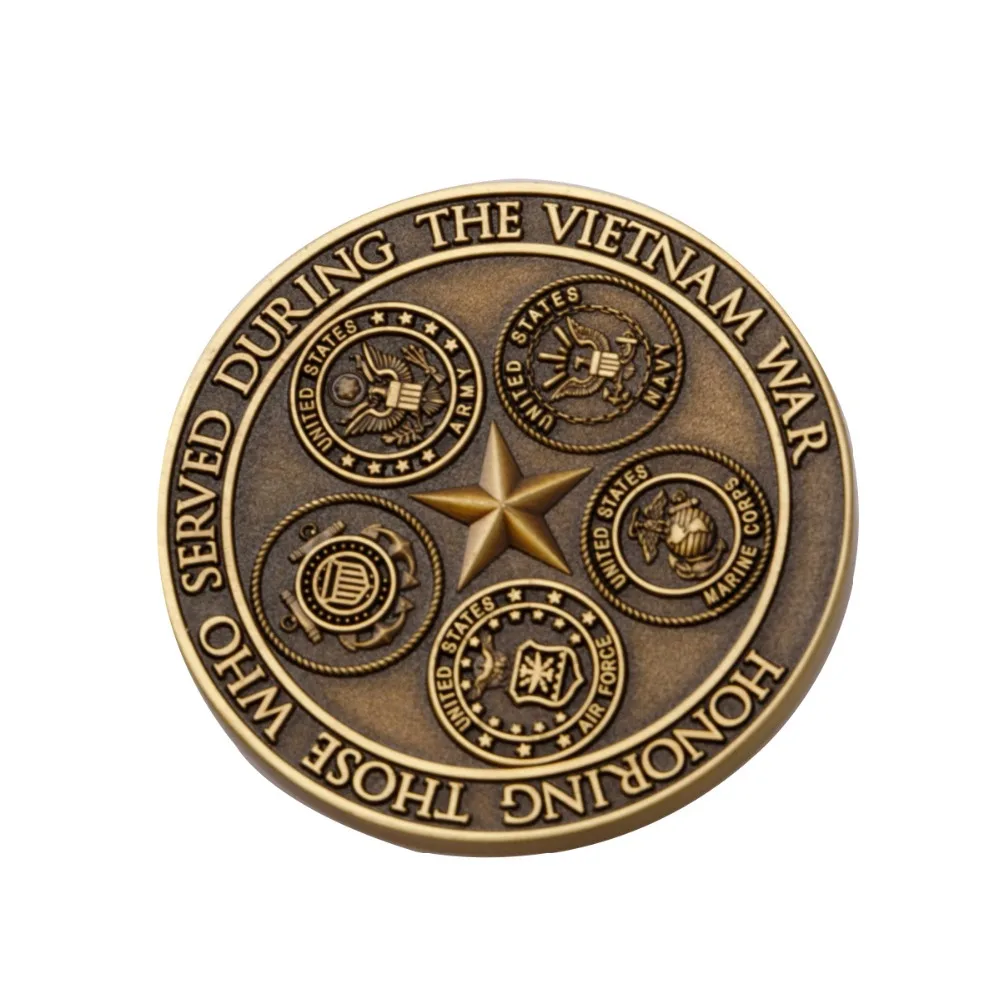 

Metallic copper high-grade stamping commemorative coin American souvenir coin Military enterprise commemorative coin custom