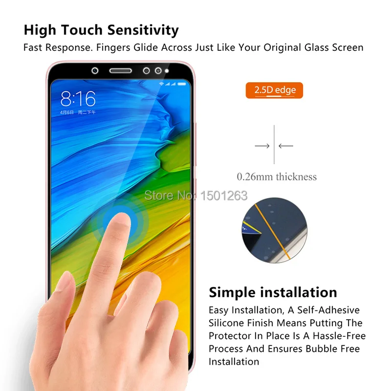 10 шт. для Xiaomi Redmi Note 5 Pro Полное покрытие закаленное Стекло Экран протектор чехол