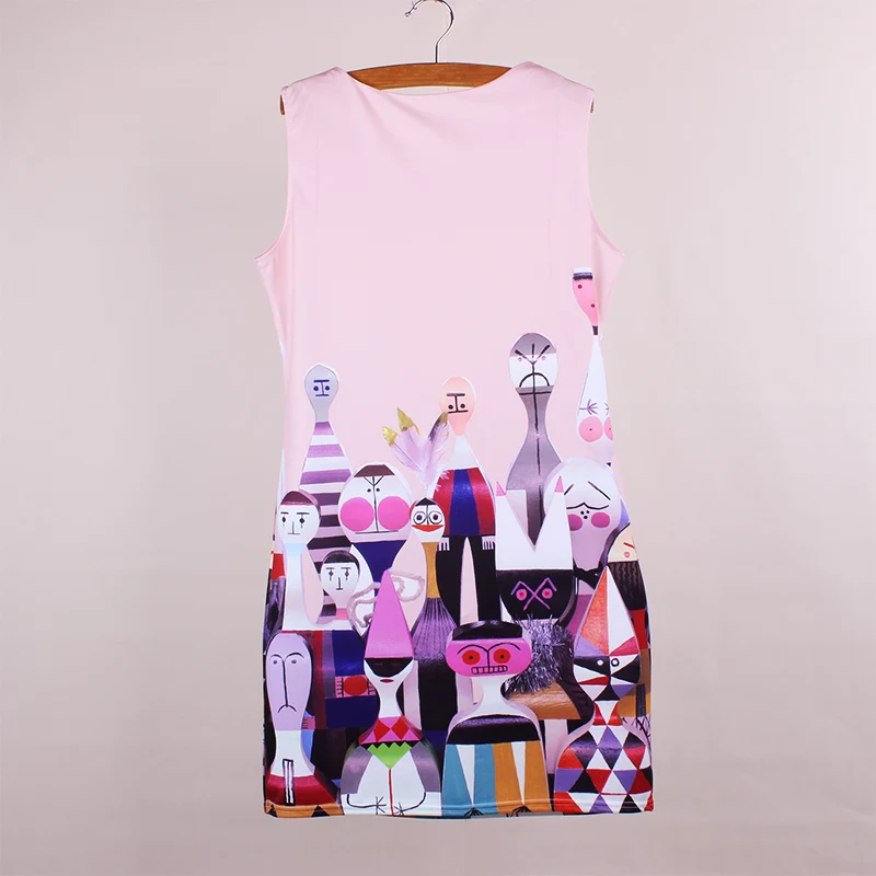 Платья с принтом для женщин Новое поступление 2016 модная летняя одежда без